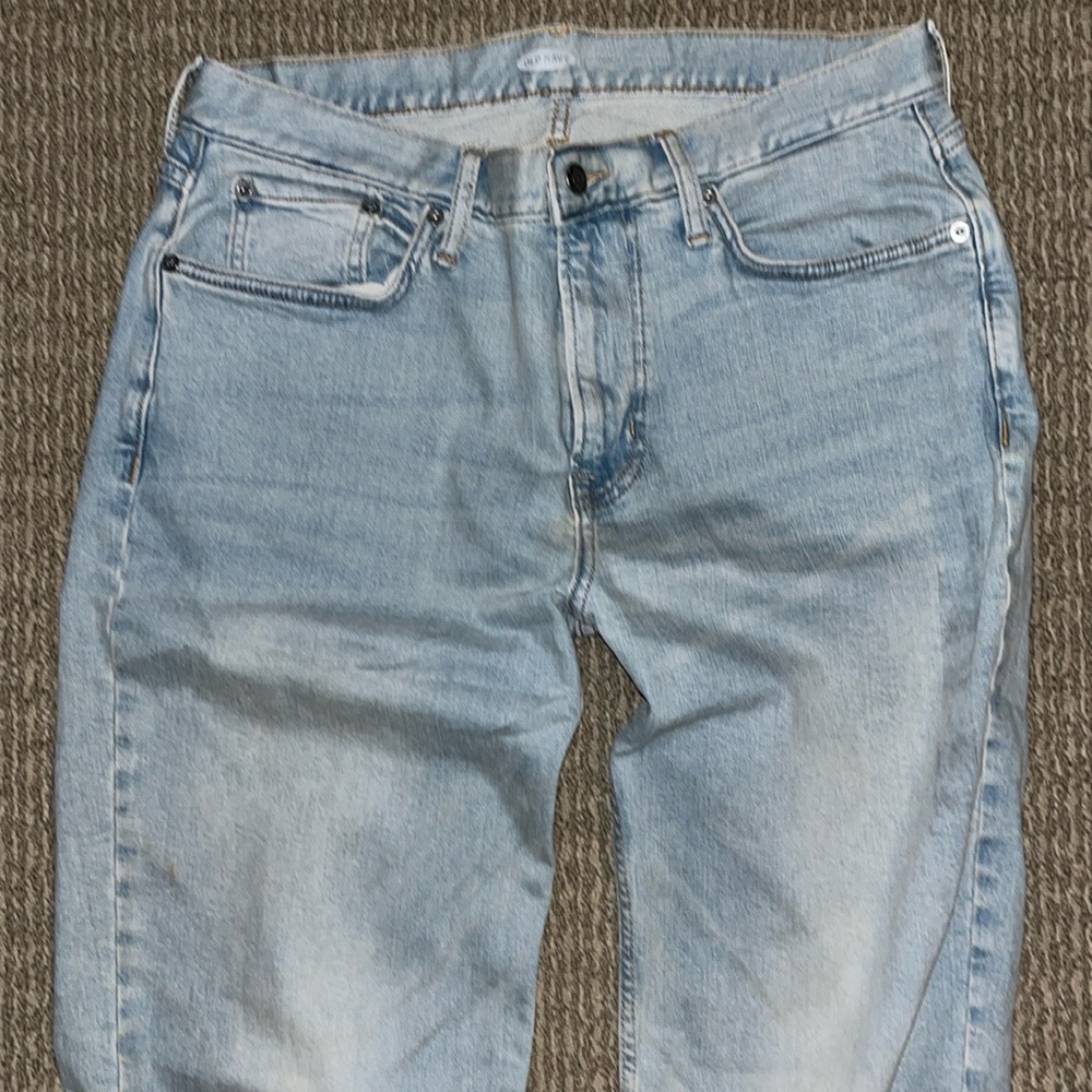 Men’s 32/34 Old Navy Light Wash Loose Fit Wide Leg Jeans Great Conditon